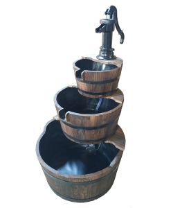 FONTANA IN LEGNO CON RICIRCOLO D'ACQUA - H: 103 CM.